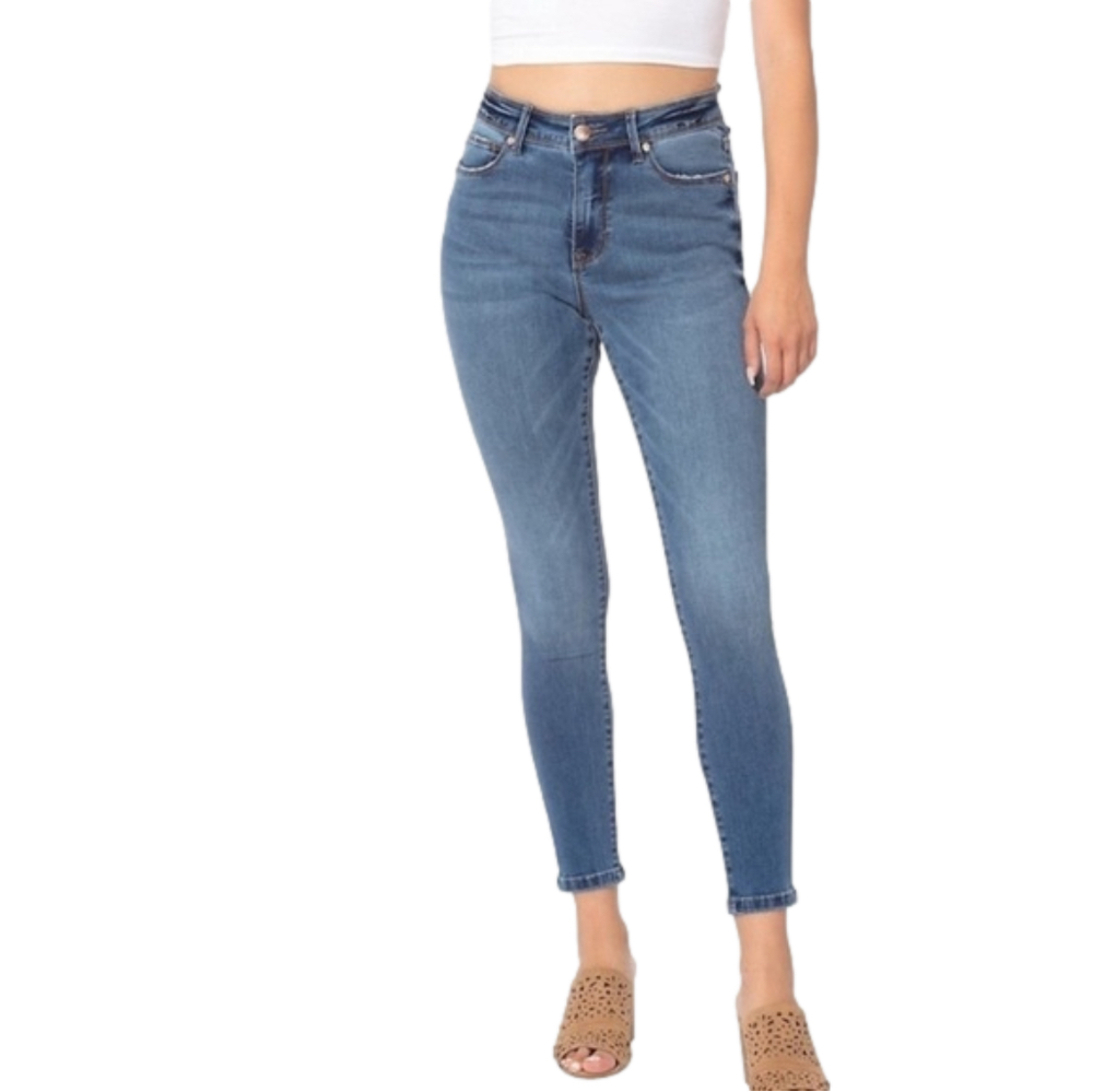 NWT Buffalo Jeans (David Bitton) Aubrey Ankle Grazer High-Rise Stretch Jeans